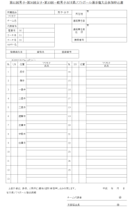 2018　第36回女子石川県選手権大会　　参加申込書